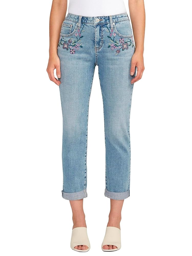 JAG Jeans Women's Carter Mid Rise Girlfriend Jeans, Skyscape